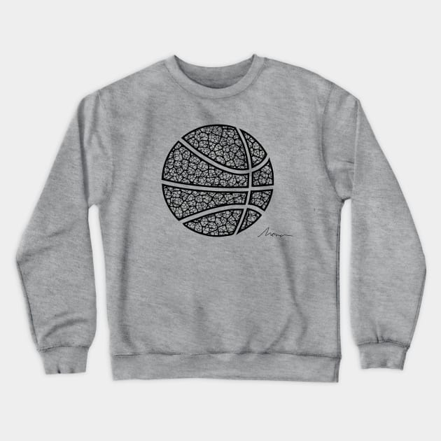 Basketball leaf pattern Crewneck Sweatshirt by High Altitude